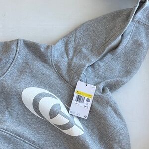 Girls Nike Caitlin Clark Gray Hoodie with White Logo Small